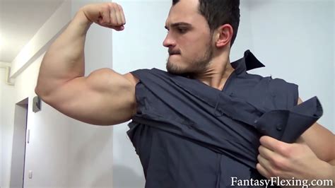flexinglads huge biceps shred his shirt ~ magic stripp