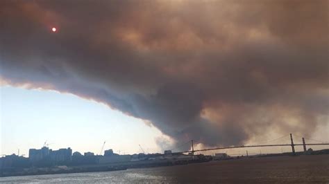 Footage Shows Massive Wildfire Smoke Plume Over Canadas Halifax