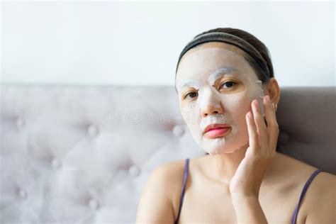 Cosmetic Mask On Face Treatment Women Stock Photo Image Of Body