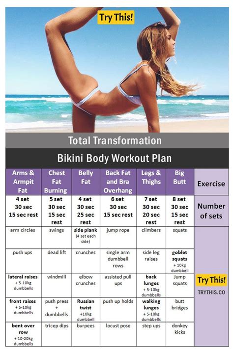 daily workout plan for bikini body bikini body workout plan bikini body workout body workout