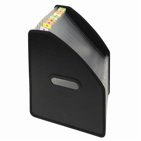 13 Pocket Vertical Expanding File Black Cli58810 C Line Products