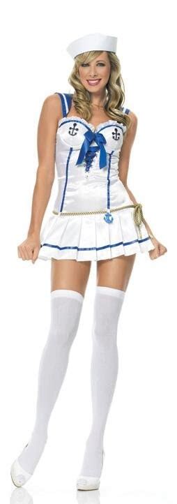 Buy Sexy Lingerie Fancy Dress White Sailor Halloween Party Costume Club Wear
