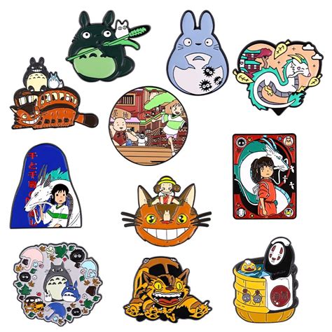 Cartoon Miyazaki Hayao Anime Spirited Away Enamel Pin Ponyo Totoro
