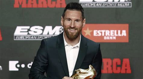 lionel messi receives record sixth european golden shoe football news the indian express