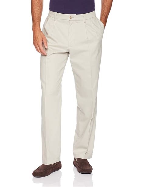 Dockers Relaxed Fit Signature Khaki Lux Cotton Stretch Pants Pleated D4