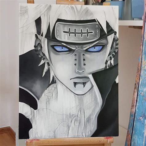 Pain Naruto Shippuden Oil Painting Anime Art Amino