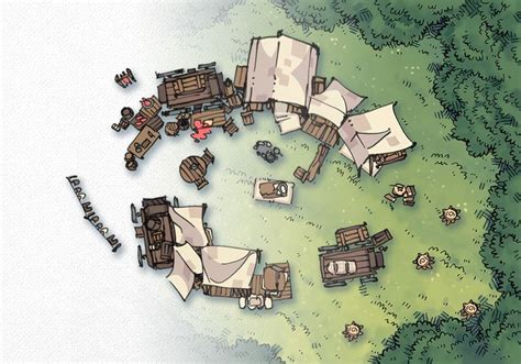 Bandit Camp Battle Map And Assets 2 Minute Table Top Fantasy Map Map