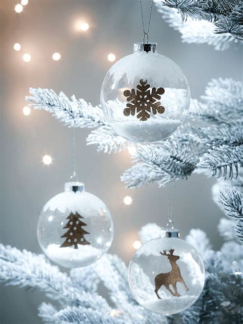 White Christmas Tree Baubles