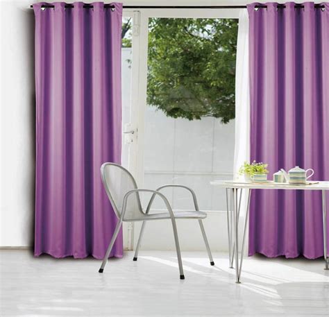 Deconovo solid thermal insulated blackout curtains back tab and rod pocket curtains room darkening curtains for bedroom 52x63 inch light purple 2 panels. Purple Eyelet Blockout Decorative Curtain (size: 180x230cm ...