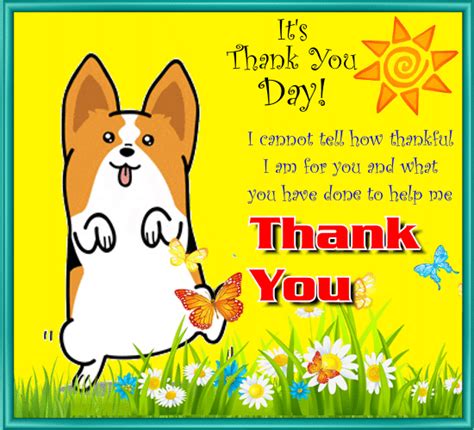 A Cute Thank You Day Card Free Thank You Day Ecards Greeting Cards