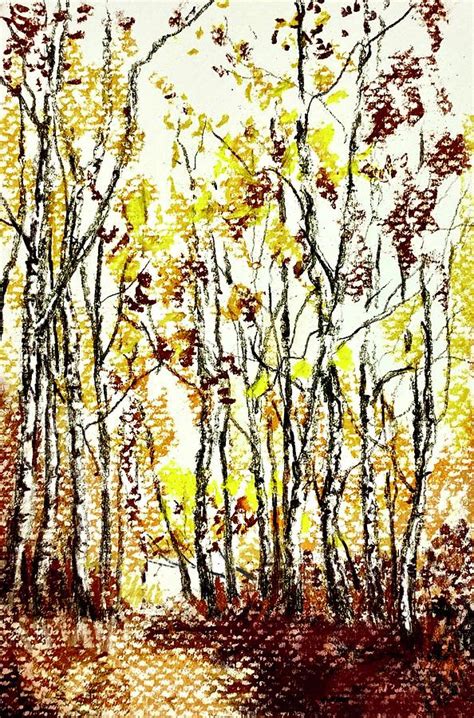 Autumn Birches Pastel By Masha Batkova Fine Art America