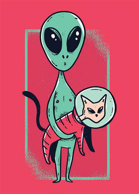 Alien Alien Cat Digital Art By Towery Hill