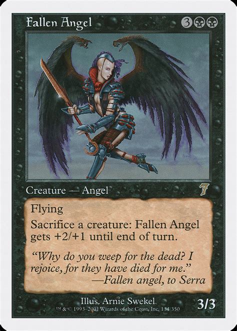 Fallen angel names find their roots within ancient cultures such as babylon, assyria, and egypt, as the use of 'el' within angelic names portrays the importance of the angel's connection with the divine. Fallen Angel · Seventh Edition (7ED) #134 · Scryfall Magic ...