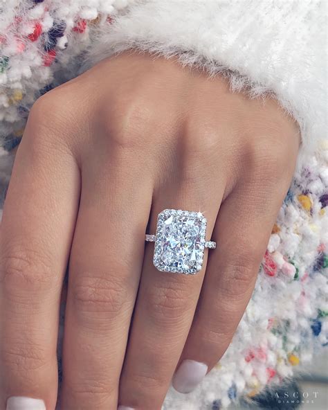 4 Carat Radiant Cut Diamond Engagement Ring Ascot Diamonds