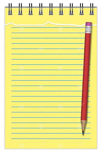 Notebook With Pencil Stock Vector Illustration Of Isolated 34621027