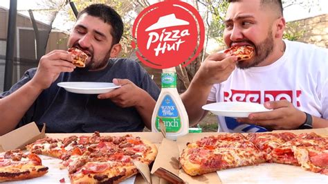 Pizza Hut Deep Dish And Wings Mukbang Youtube