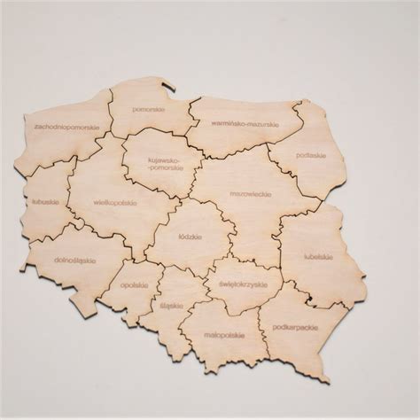 Puzzle Mapa Polski Laserprojekt Tech By Balsa