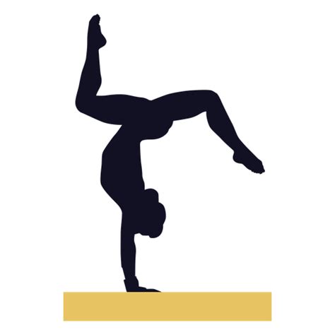 Gymnastics Balance Beam Silhouette Clip Art Gimnasia Ritmica Png