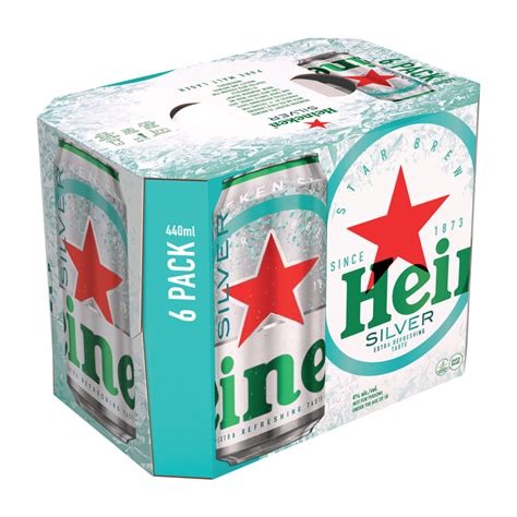 Heineken Silver Beer Cans 6 X 440ml Beer Beer And Cider Drinks