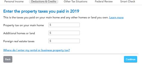 Turbo Tax Not Allowing Additional Property Tax Entry