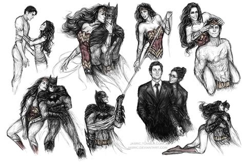 Bruce And Diana Sketch Dump By Jasric On Deviantart Batman Wonder