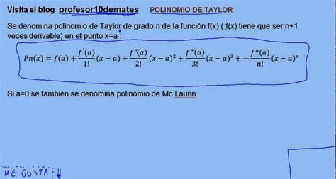 Los polinomios de taylor, explicación, cómo se calculan y cuál es su interpretación geométrica. Polinomio de taylor 00 fórmula Mc Laurin - YouTube