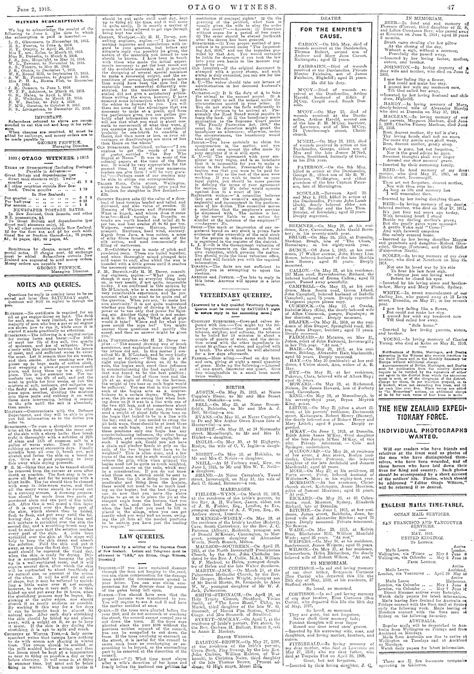 papers past newspapers otago witness 2 june 1915 page 47