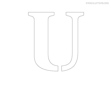 Letter U Printable Alphabet Stencil Templates Stencil Letters Org