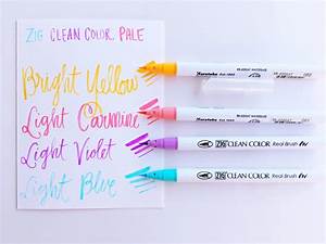 Zig Clean Color Real Brush Pen Sets Paper Pastries