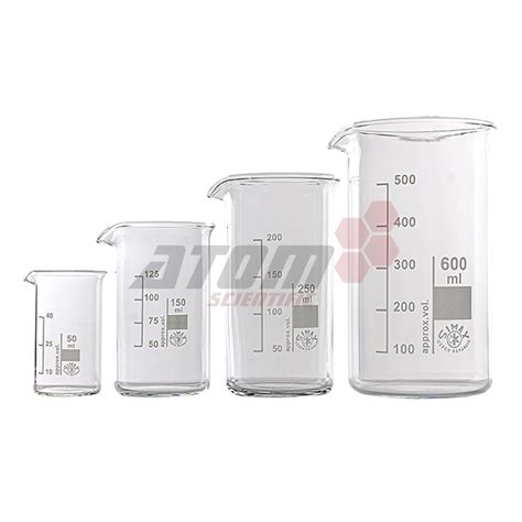 Tall Form Beaker Graduated With Spout Borosilicate Glass Simax
