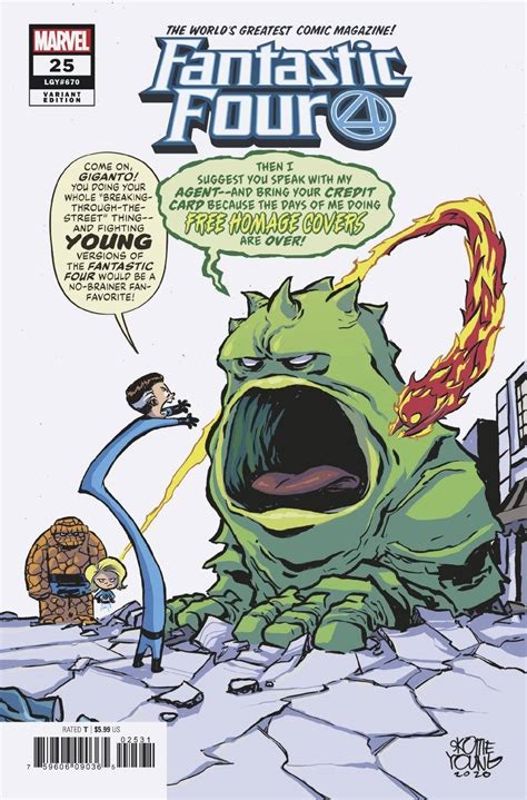 Fantastic Four 25 Skottie Young Variant Cover