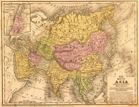 Map Of Asia 1852 Original Art Antique Maps And Prints