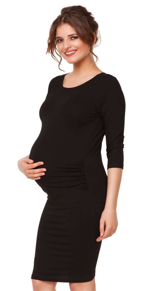 Happy Mama Womens Pregnancy Maternity Stretch Bodycon Dress 34 Sleeves 063p Ebay
