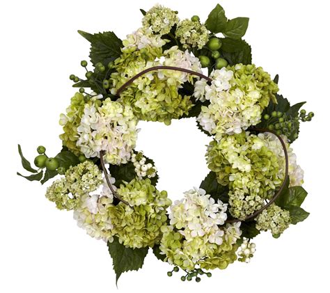 22 White Hydrangea Wreath By Nearlynatural