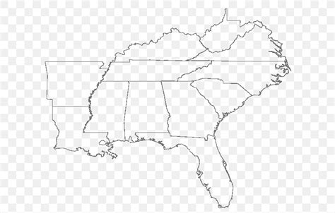 Southeastern United States East Coast Of The United States Blank Map