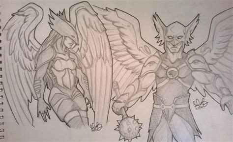 Young Justice Hawkwoman And Hawkman By Silverb 2814 On Deviantart