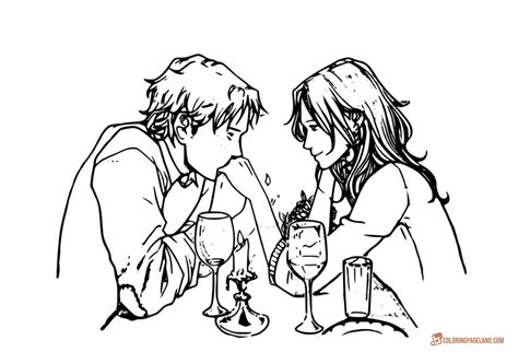 Download Love Coloring Pages - Free Printable B&W Pictures