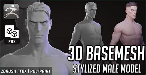 Artstation Basemesh Stylized Male Game Assets