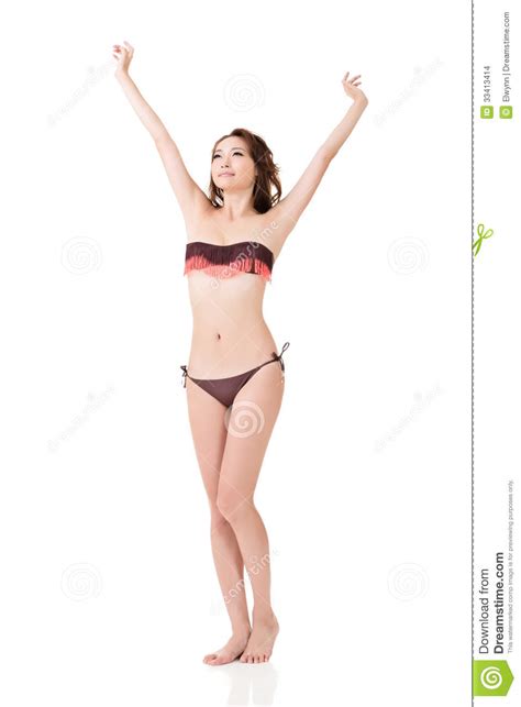 Sexy Asiatische Frau Des Sommerbikinis Stockfoto Bild Von Bikini Zauber 33413414