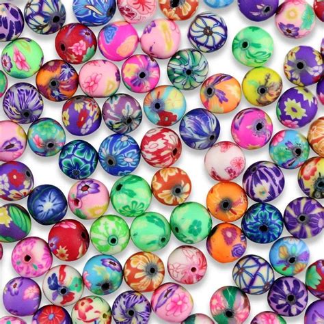 Bulk Beads Polymer Clay Beads 10mm Flower Beads 10mm Beads Etsy