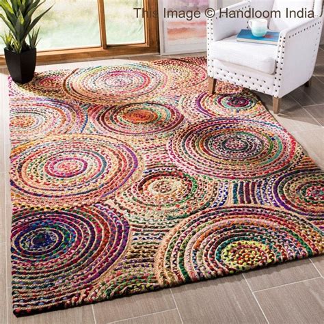 Mandala Pattern Braided Rugs For Living Room 5 X 7 Buy Hand Woven