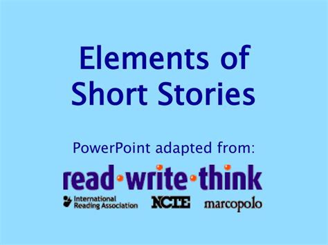 Ppt Elements Of Short Stories Powerpoint Presentation