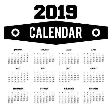 Calendar 2019 Png Png Play