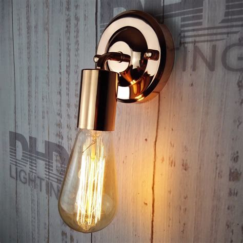 Maybe you would like to learn more about one of these? Rose gold finished DIY Wall light fixture E27 plated Loft ...