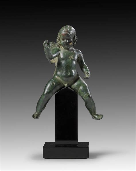 Ancient Roman Bronze Figure Of Eros Riding A Dolphin Roman Empire Ref