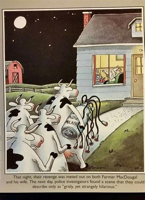 Grisly Yet Strangely Hilarious Far Side Cartoons Cows Funny Far