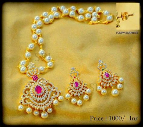 Pearl Necklace Set By Shubam Pearls South India Jewels