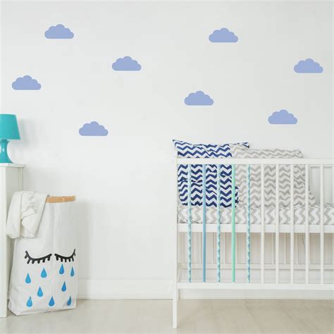 Soft Blue Cloud Wall Stickers Cloud Wall Stickers Stickerscape Uk