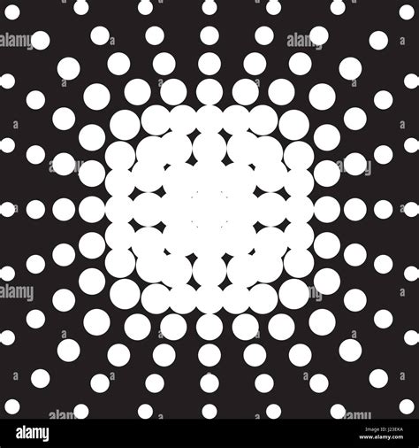 Halftone Radial Pattern Background Vector Dots Texture Retro Abstract