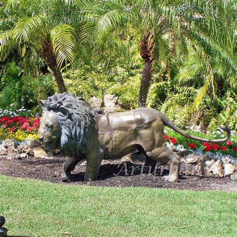 Lion Garden Statues Walking Bronze Lion For Outdoor